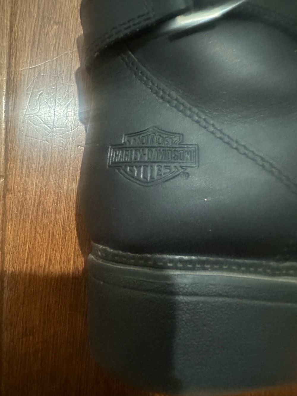 Harley-Davidson Black Lace-Up Boots with Buckle Detail - Picture 4 of 11